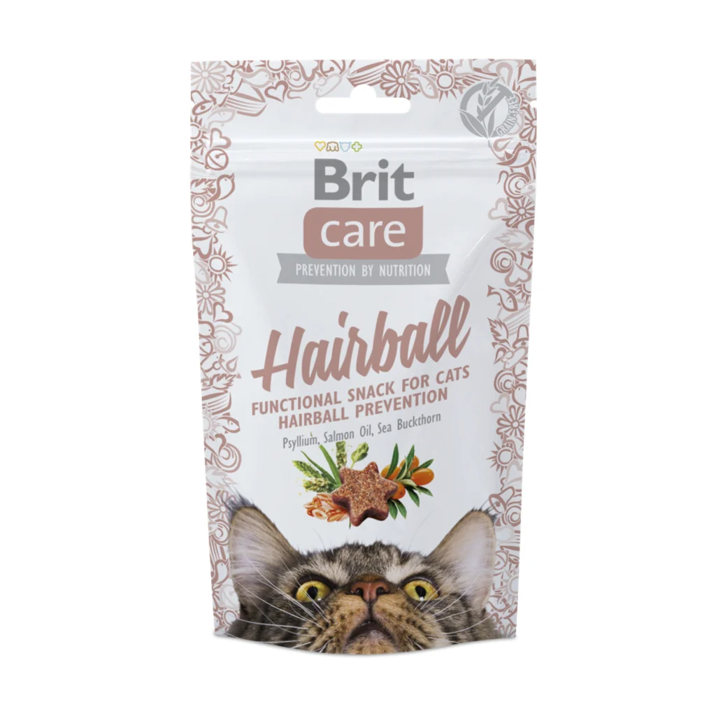 BRIT HAIRBALL ODUL BRİT CARE Hairball Tüy Yumağı Önleyici Tahılsız Kedi Ödül Maması 50gr - Görsel 1